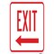 Signmission Exit With Left Arrow, Heavy-Gauge Aluminum Rust Proof Parking Sign, 12" H, 18" L, A-1218-25202 A-1218-25202 - alternate 1